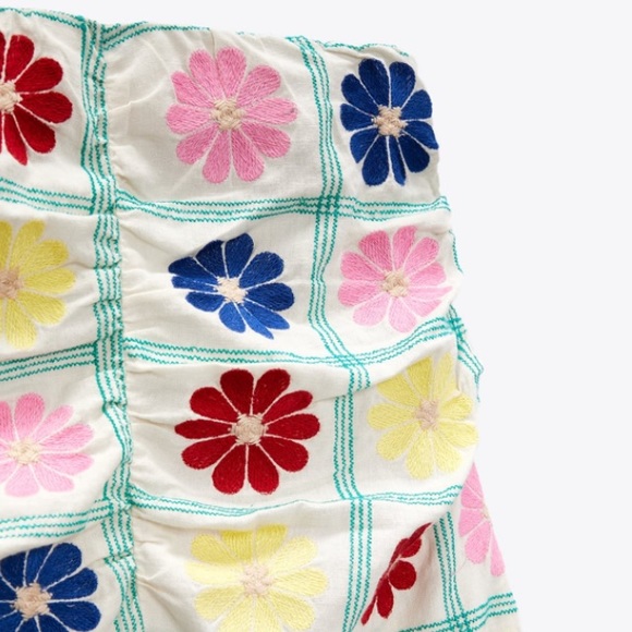 Zara limited edition embroidered midi skirt - Picture 6 of 7